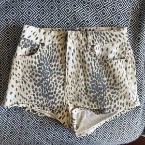 Cheetah Cheeky Jean Shorts